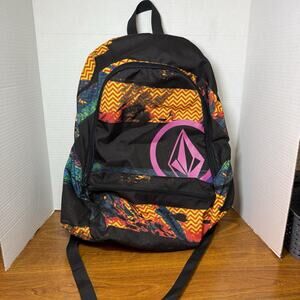Volcom Stone Backpack - Multi Colored Back And Front Pocket Graphic